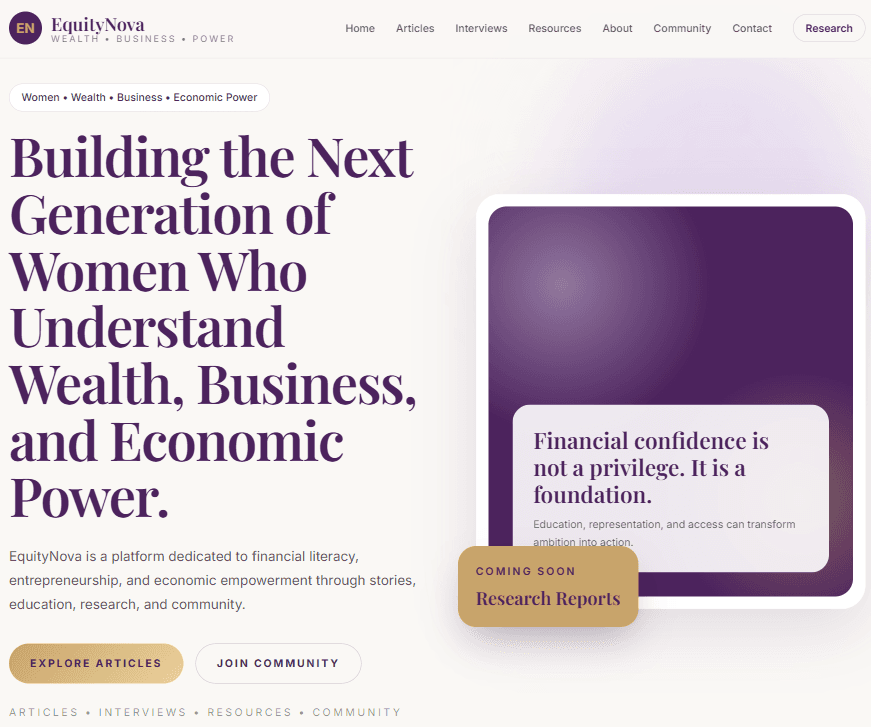 EquityNova Website