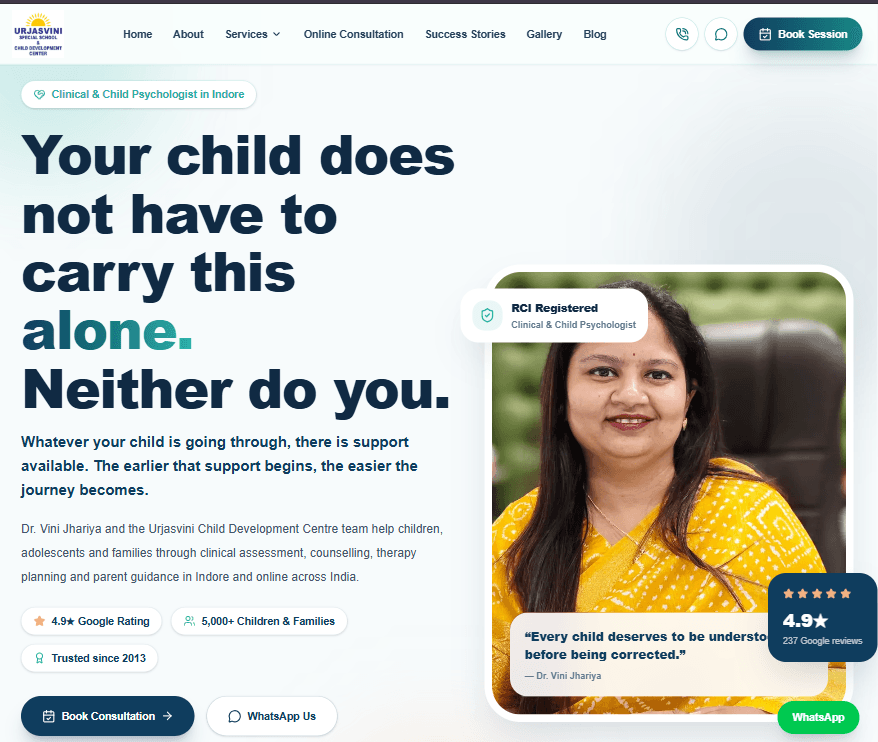Child Psychologist Website